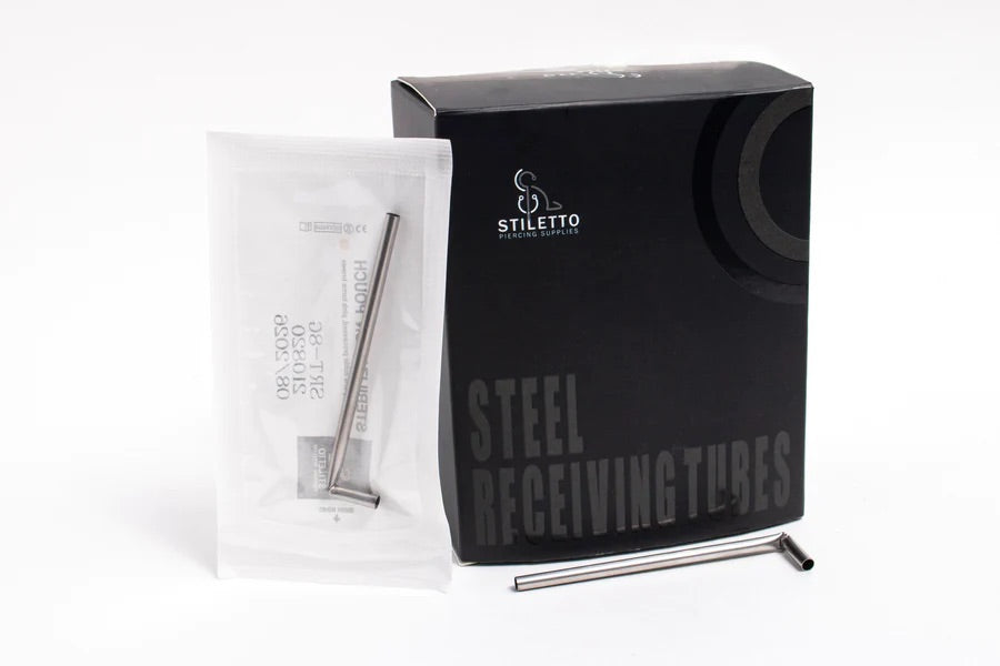 Stiletto Sterile Steel Pre-bent Receiving Tubes