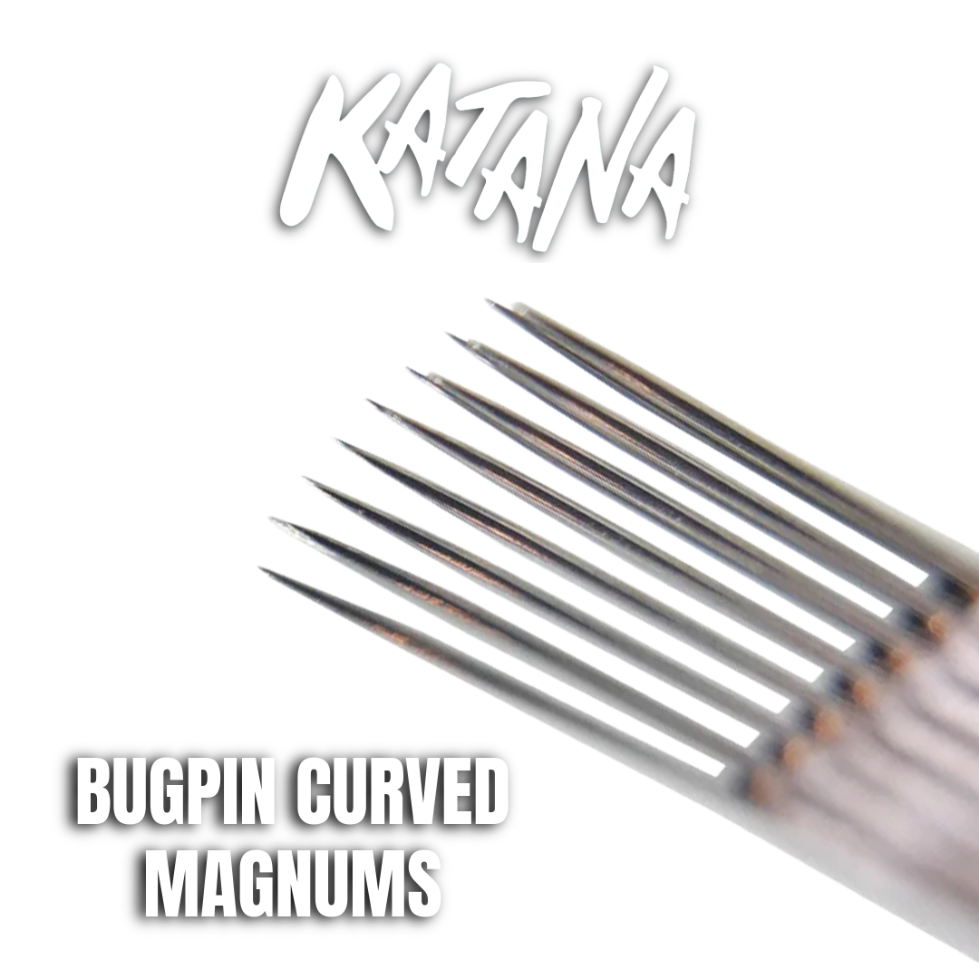 SALE- Bugpin Curved Magnum #10 / KATANA Needles On Bar