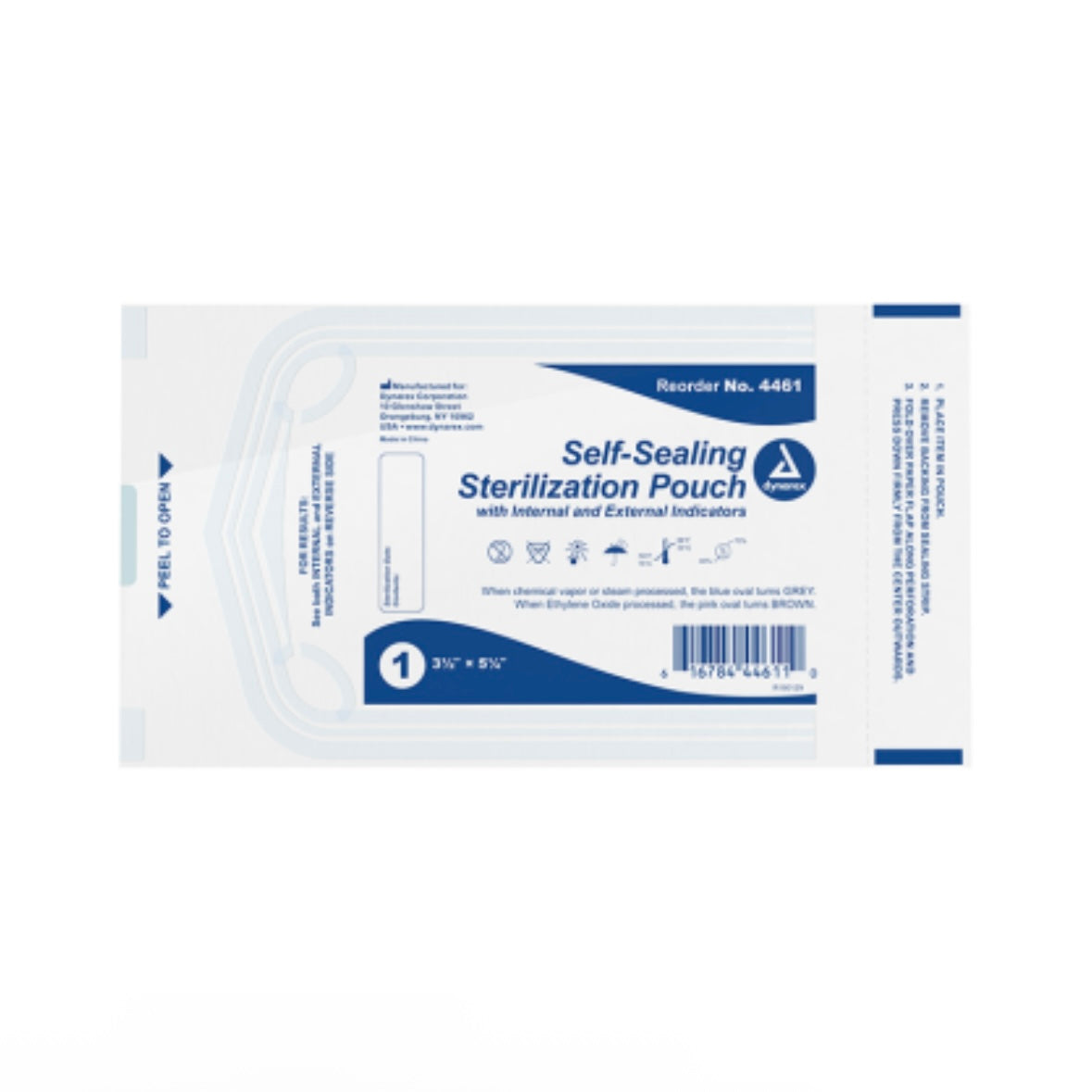 Dynarex Self-Sealing Sterilization Pouches - 3 1/2” x 5 1/4”