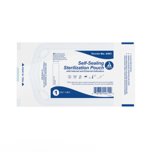 Dynarex Self-Sealing Sterilization Pouches - 3 1/2” x 5 1/4”