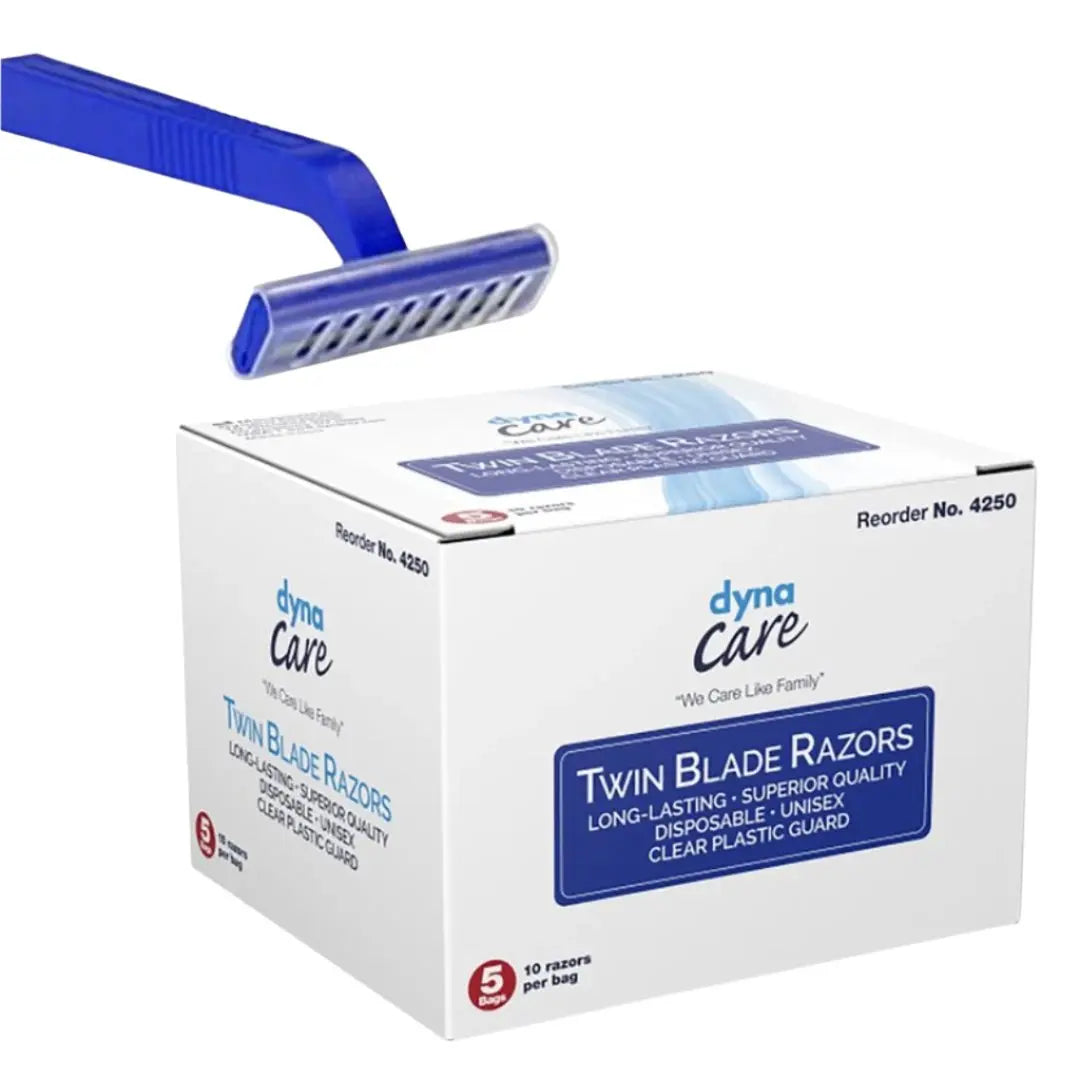 Dynarex Twin Blade Razors - 50pk
