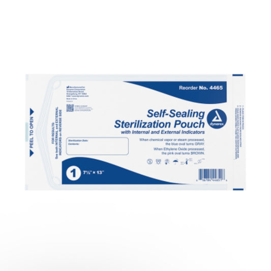 Dynarex Self-Sealing Sterilization Pouches - 7 1/2” x 13”