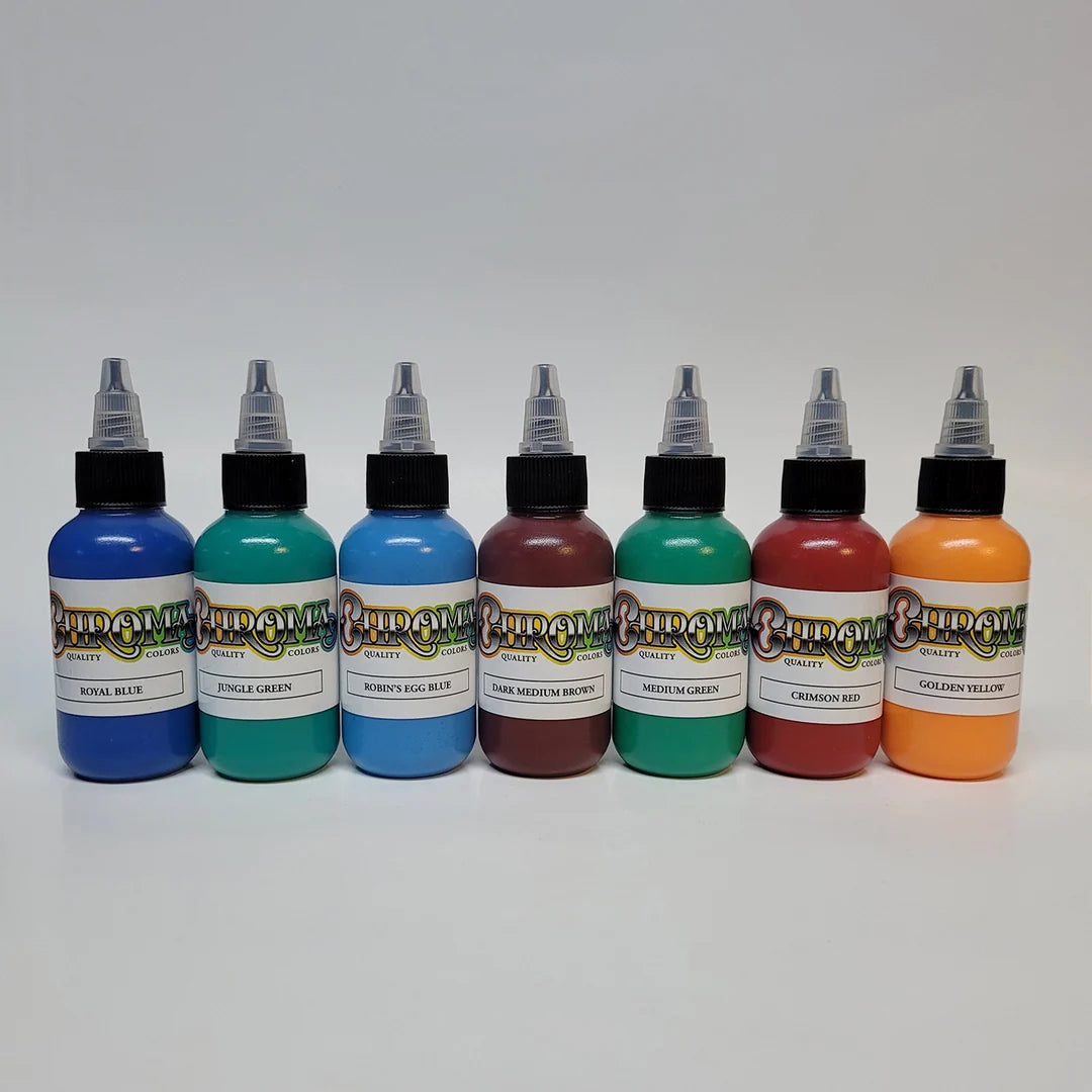 7 Bottle Old School Color Set - Chroma Ink