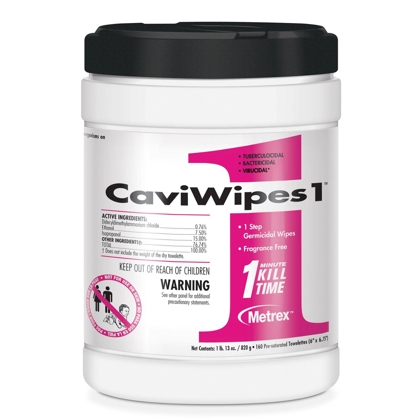 CaviWipes - CaviCide Surface Disinfectant Wipes 160 Count