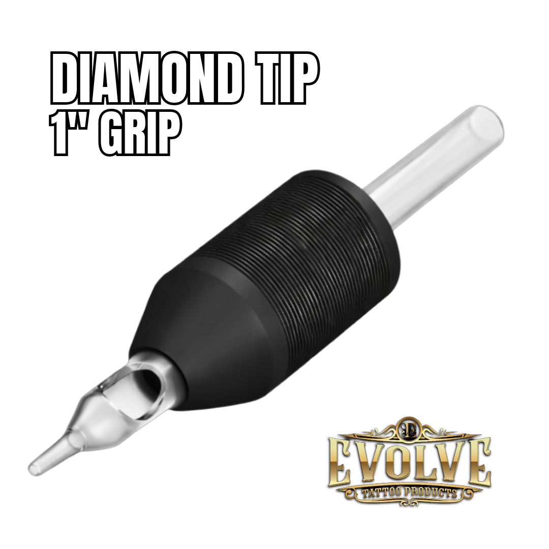 Diamond Tip 1” Grip / Disposable Tattoo Tubes