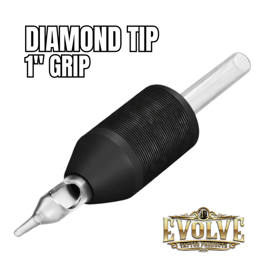 Diamond Tip 1” Grip / Disposable Tattoo Tubes