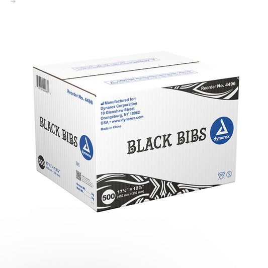 Dynarex Black Lap Cloth Bibs