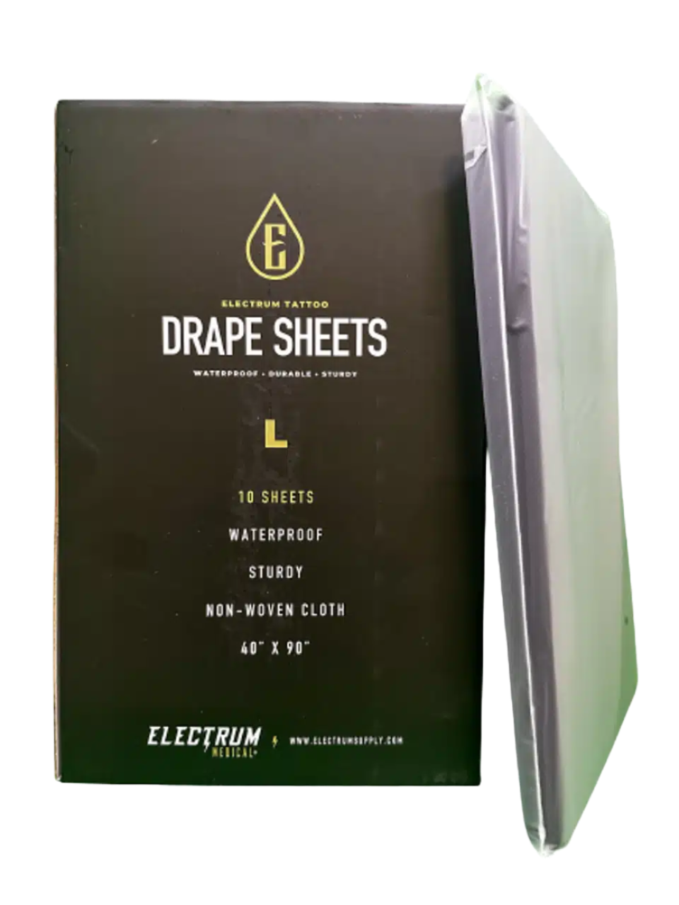 Electrum Disposable Black Drape Sheets - 40” x 90”