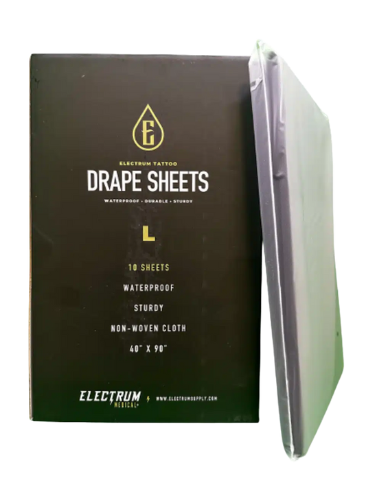 Electrum Disposable Black Drape Sheets - 40” x 90”