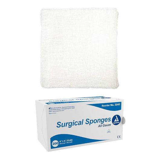 Dynarex 4”x4” Surgical Sponge Pack of 200