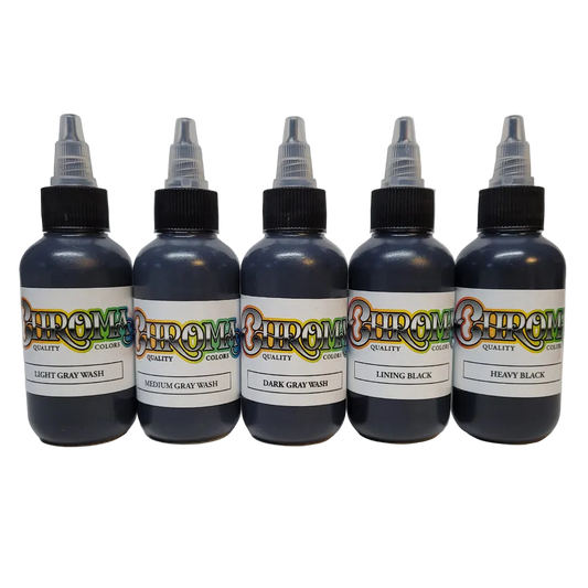 6 Bottle Black & Gray Wash Set 4oz