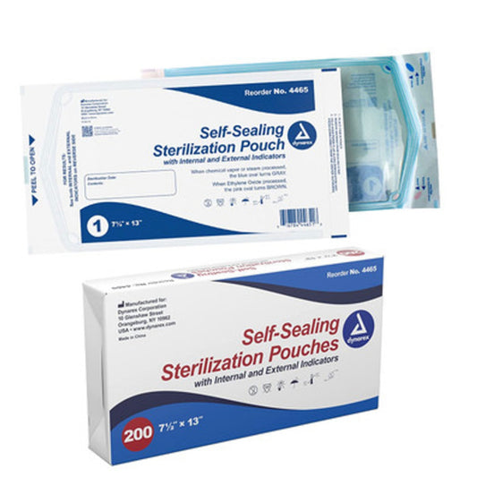Dynarex Self-Sealing Sterilization Pouches - 7 1/2” x 13”